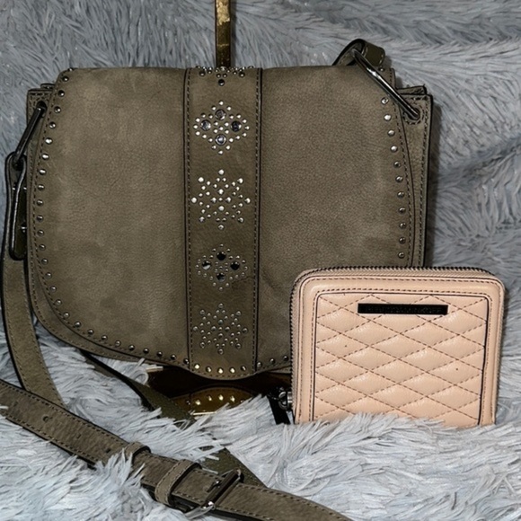 Rebecca Minkoff starry night saddle purse and Rebecca Minkoff quilted wallet. - Picture 1 of 11